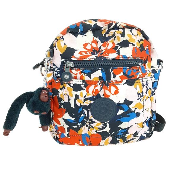 Kipling Maxx Convertible Backpack Shoulder Bag Splashy Posies & Wallet + Monkey main image 14